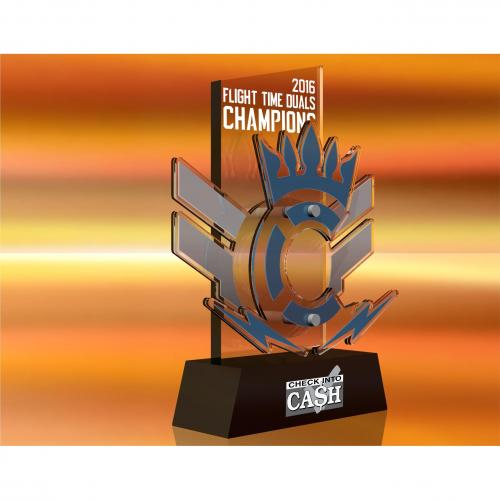 Featured - Custom Acrylic Awards Gallery - Check Into Cash Champions Award