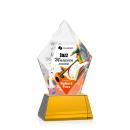 Devron Full Color Amber on Base Crystal Award