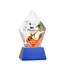 Devron Full Color Blue on Base Crystal Award