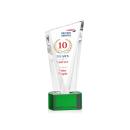 Plymouth Full Color Green on Paragon Base Peak Crystal Award