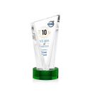 Plymouth Full Color Green on Stanrich  Base Peak Crystal Award