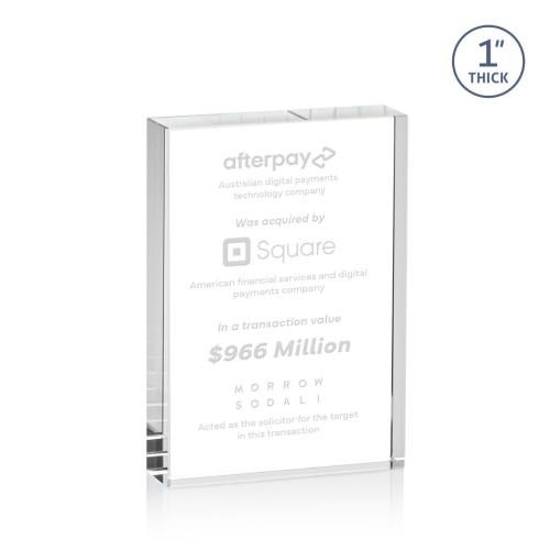 Corporate Awards - Crystal Awards - Bendell Rectangle Crystal Award