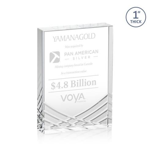 Corporate Awards - Crystal Awards - Buchanan Rectangle Crystal Award