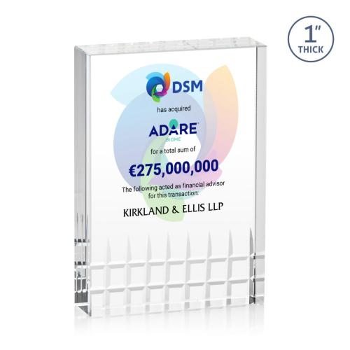 Corporate Awards - Full Color Awards - Lynch Full Color Rectangle Crystal Award