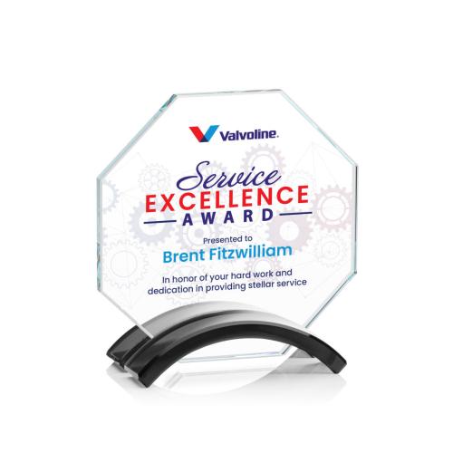 Corporate Awards - Full Color Awards - Lacota Full Color Black Crystal Award