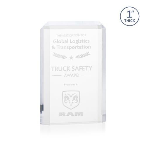 Corporate Awards - Acrylic Awards - Powell Clear Rectangle Acrylic Award