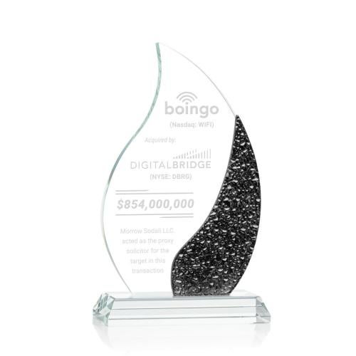 Corporate Awards - Crystal Awards - Oakley Black Flame Crystal Award