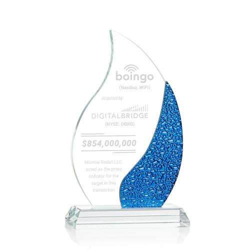 Corporate Awards - Crystal Awards - Oakley Blue Flame Crystal Award