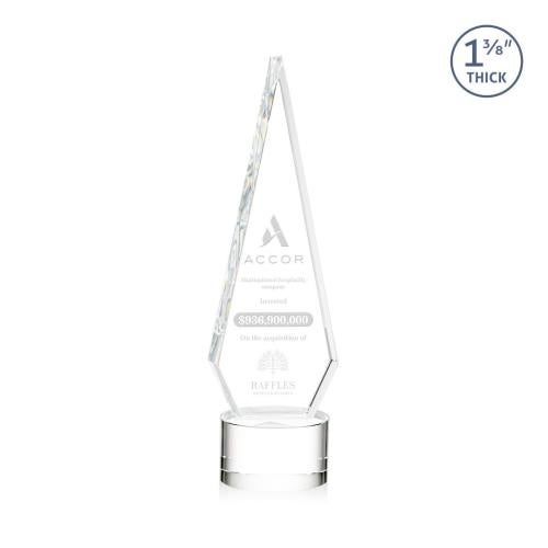 Corporate Awards - Crystal Awards - Springfield Clear on Marvel Base Crystal Award