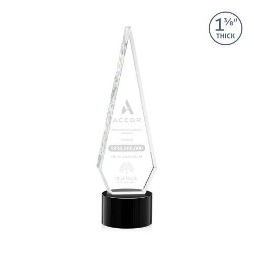 Corporate Awards - Crystal Awards - Springfield Black on Marvel Base Crystal Award