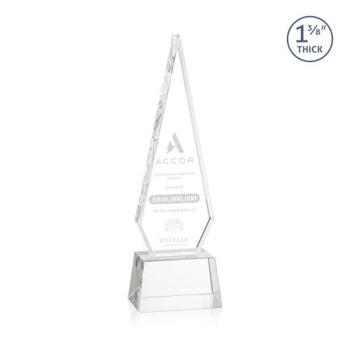 Corporate Awards - Crystal Awards - Springfield Clear on Robson Base Crystal Award