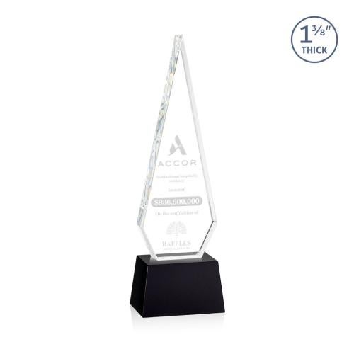 Corporate Awards - Crystal Awards - Springfield Black on Robson Base Crystal Award