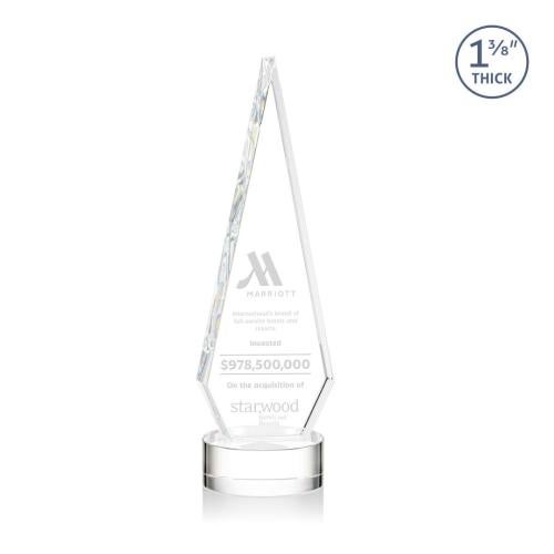 Corporate Awards - Crystal Awards - Springfield Clear on Stanrich Base Crystal Award