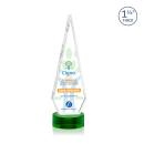 Springfield Full Color Green on Stanrich Base Crystal Award