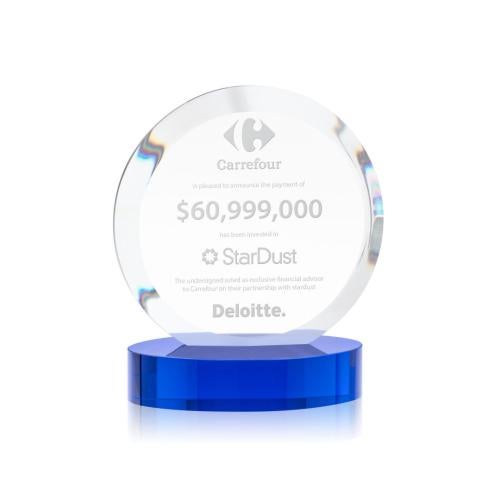 Corporate Awards - Crystal Awards - Matlow Blue Circle Crystal Award