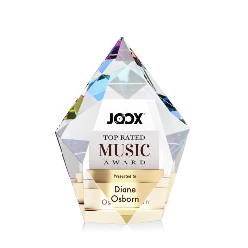 Corporate Awards - Crystal Awards - Devron Full Color Prismatic Crystal Award