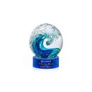 Surfside Blue on Stanrich Base Spheres Glass Award