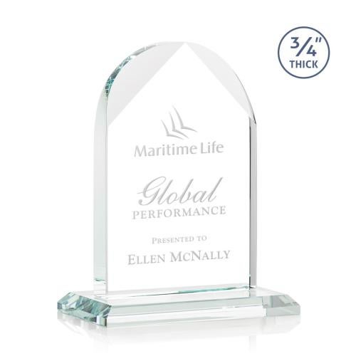 Corporate Awards - Crystal Awards - Blake Clear Arch & Crescent Crystal Award