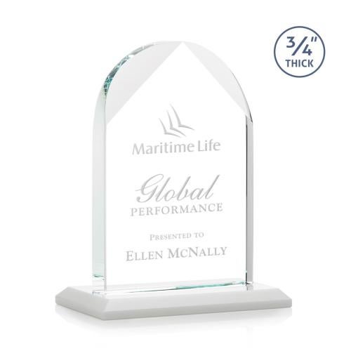 Corporate Awards - Crystal Awards - Blake White Arch & Crescent Crystal Award