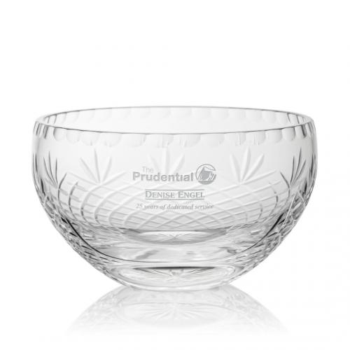 Corporate Awards - Crystal Awards - Vase and Bowl Awards - Medallion Bowl