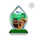 Royal Diamond Full Color Green Crystal Award