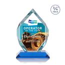 Royal Diamond Full Color Sky Blue Crystal Award