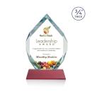 Royal Diamond Full Color Red on Newhaven Crystal Award