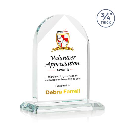 Corporate Awards - Crystal Awards - Blake Vividprint™ Clear Arch & Crescent Crystal Award