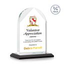 Blake Full Color Black Arch & Crescent Crystal Award