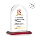 Blake Full Color Red Arch & Crescent Crystal Award