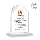 Blake Full Color White Arch & Crescent Crystal Award