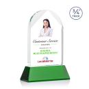 Blake Full Color Green on Newhaven Arch & Crescent Crystal Award