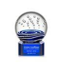 Tranquility Blue on Paragon Base Spheres Glass Award