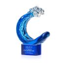 Oceana Blue on Paragon Base Circle Glass Award