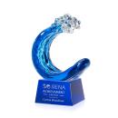Oceana Blue on Robson Base Circle Glass Award