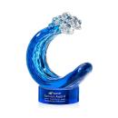 Oceana Blue on Stanrich Base Circle Glass Award