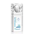 Waterloo Globe Full Color Rectangle Crystal Award