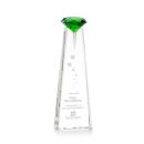 Alicia Gemstone Optical/Emerald Obelisk Crystal Award