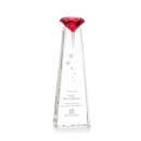 Alicia Gemstone Optical/Ruby Obelisk Crystal Award