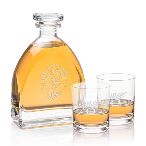 Corporate Recognition Gifts - Etched Barware - Dutton Decanter Set