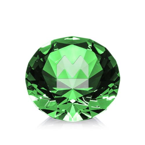 Corporate Awards - Crystal Awards - Optical Gemstone Emerald Crystal Award