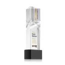 Oakham Full Color Black on Paragon Base Obelisk Crystal Award