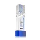 Oakham Full Color Blue on Paragon Base Obelisk Crystal Award