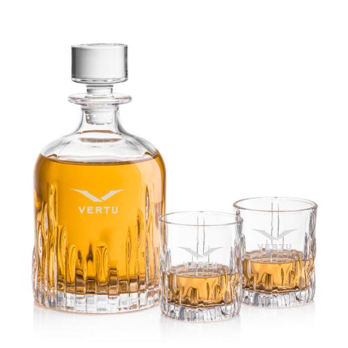Corporate Recognition Gifts - Etched Barware - Newport Decanter Set