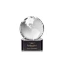 Globe Black on Paragon Base Spheres Crystal Award