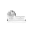 Globe Clear on Rectangle Base Spheres Crystal Award