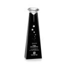 Alicia Gemstone Black/Diamond Obelisk Crystal Award