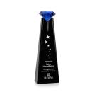 Alicia Gemstone Black/Sapphire Obelisk Crystal Award
