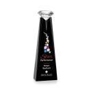 Alicia Gemstone Full Color Black/Diamond Obelisk Crystal Award