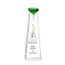 Alicia Gemstone Full Color Optical/Emerald Obelisk Crystal Award